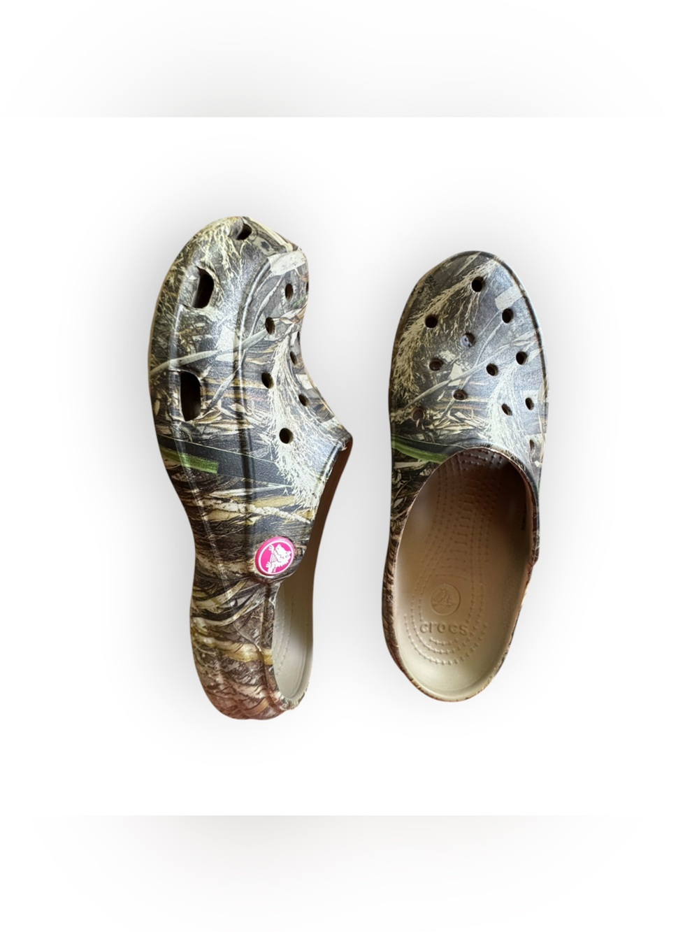 CROCS Realtree Camo Slip-On Clog in Brown and Green